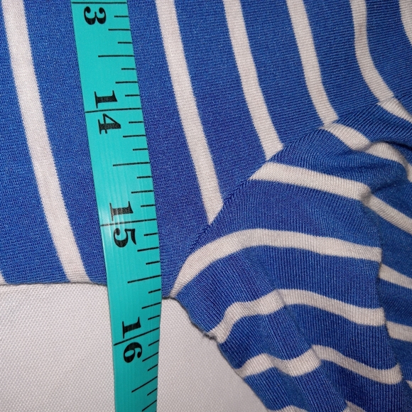 Matida Jane Blue/ White Striped Maxi Dress W/ Pockets Small - Picture 5 of 11